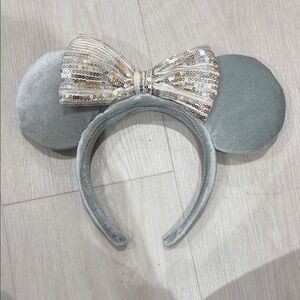 Silver Sequin Mickey ears Headband